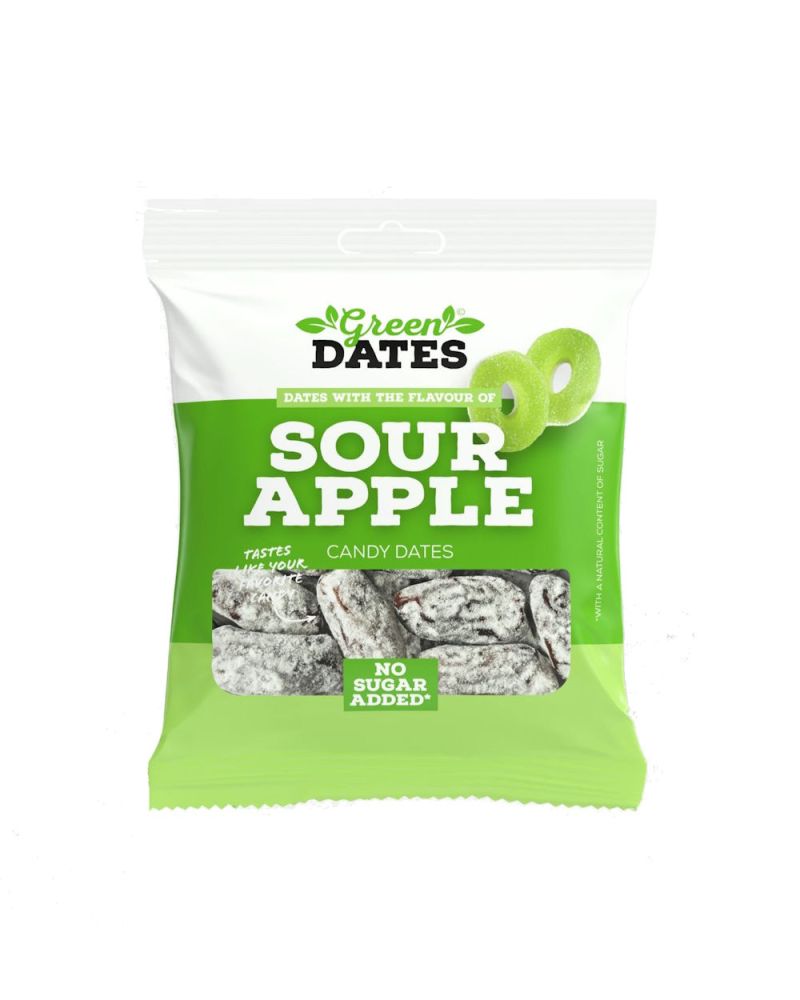 Green Dates Sour Apple - Datteln mit grünem Apfelgeschmack - 90g