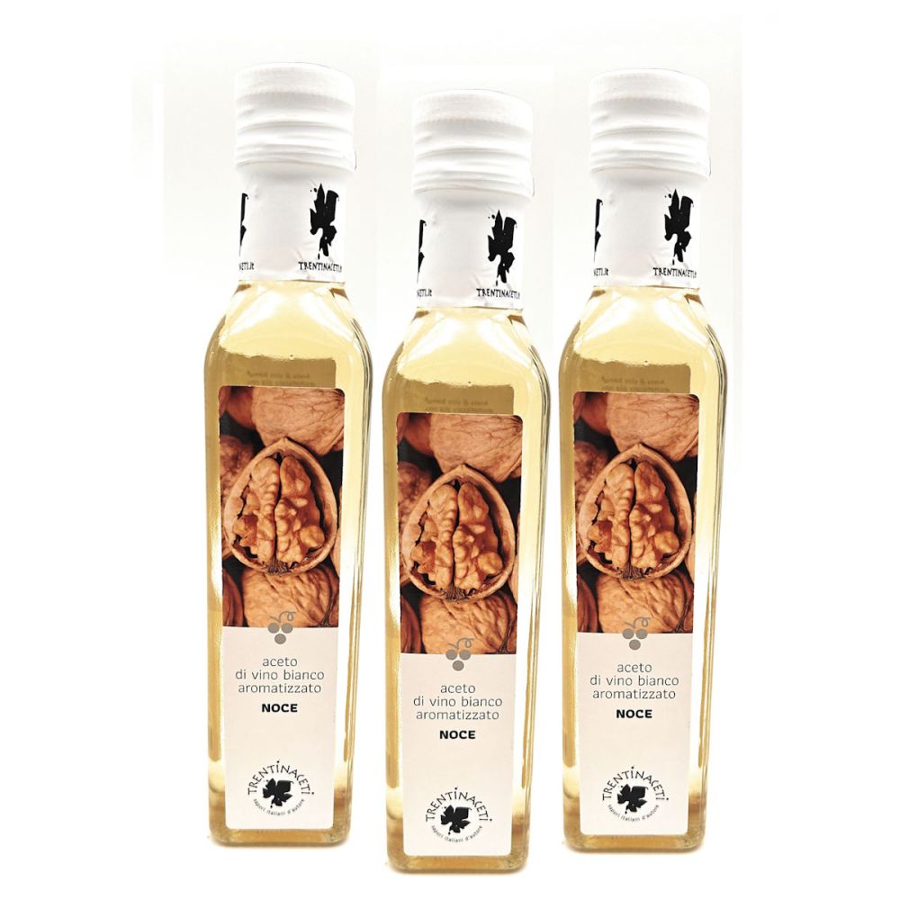 Nussessig - Weißweinessig mit Aroma - Nuss Essig aus Italien - TrentinAcetia - 250 ml