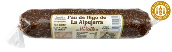 Original spanisches Feigenbrot mit Mandeln- 100 % natürlich- Glutenfrei und Vegan - lang - 350 Gramm