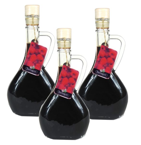 Himbeer Balsamico - Balsamico Essig mit Aroma aus Italien - 3x 250 ml - Aceto Balsamico Di Modena IGP 