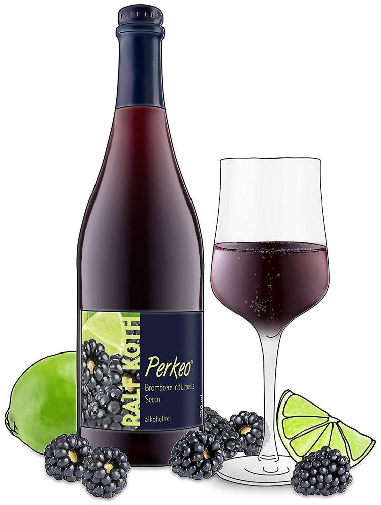 Brombeer mit Limette-Secco 0,75l - alkoholfrei - Perkeo - Prämiert aus Deutschland