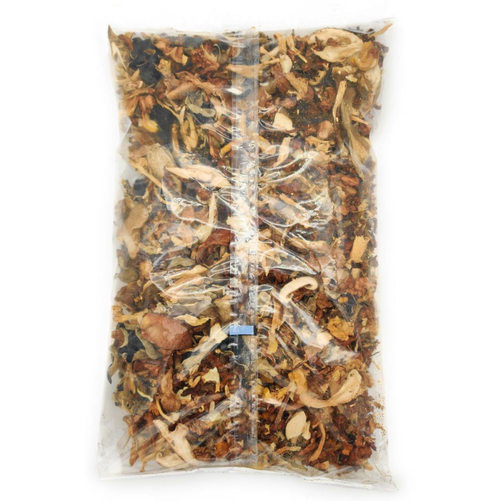 7 verschiedene getrocknete Speisepilze der Spitzenklasse aus Nordspanien im Mix - in Scheiben - 400