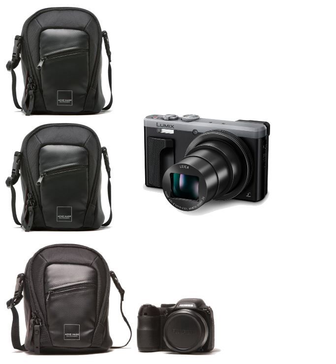 ACME MADE - 3x Union Ultra Zoom Kameratasche schwarz- 0,7L - B 12,1 cm x T 10,2 cm x H 15,2 cm