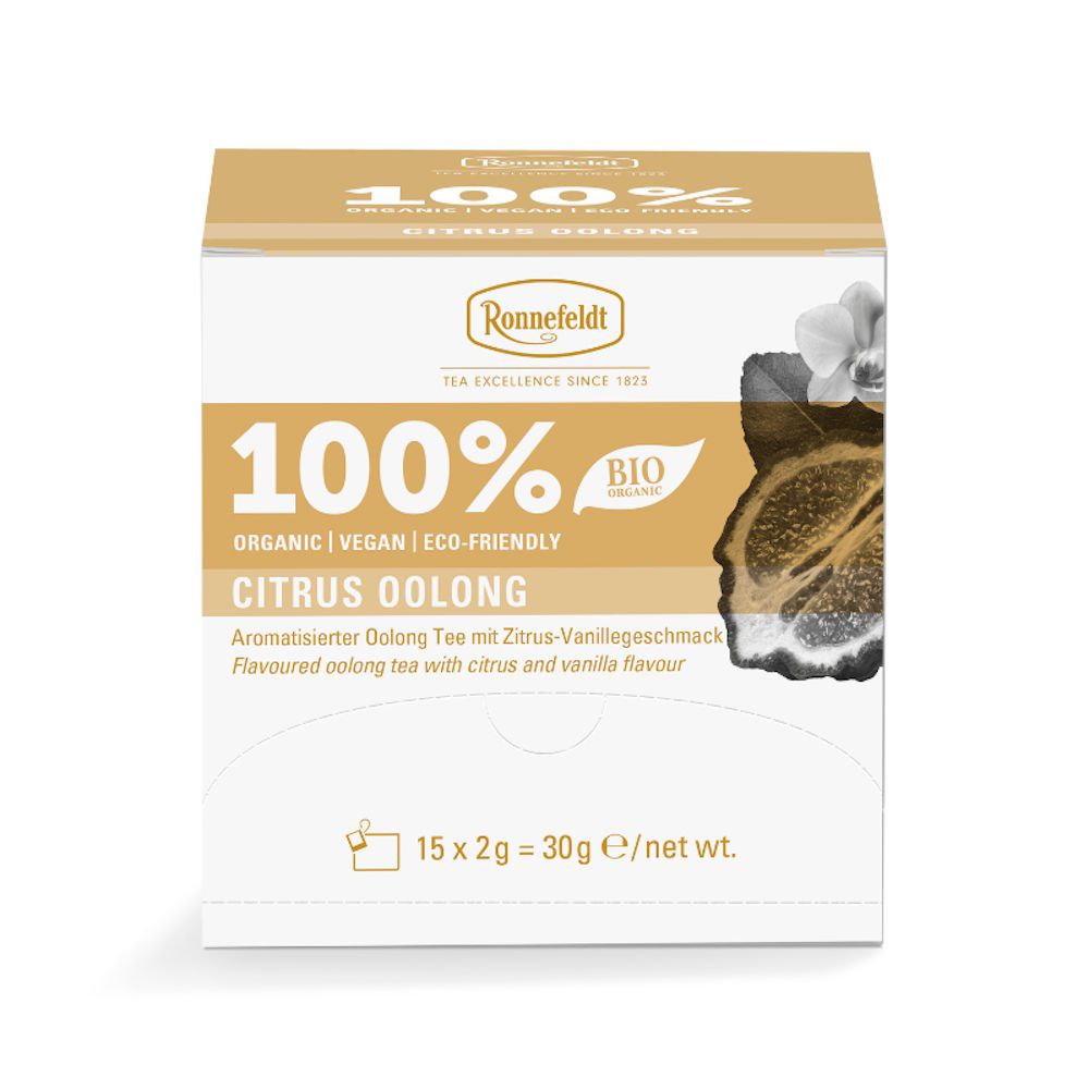Ronnefeldt 100% Citrus Oolong - BIO Kräutertee, 15 Teebeutel à 2 g, 30g | Organic | Vegan | Eco-frie