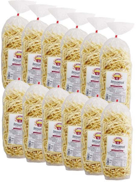 Frische Strozzapreti (Priesterwürger) Nudeln aus Italien 12x 500g - Strozzapreti – trafila in bronzo