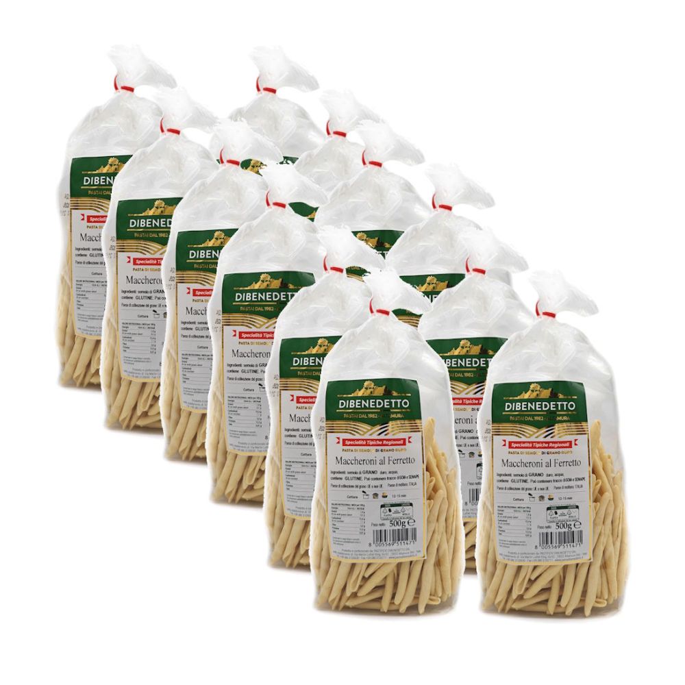Frische Maccheroni al Ferretto Nudeln aus Italien von DIBENDETTO 12x 500g – trafila in bronzo - Hand