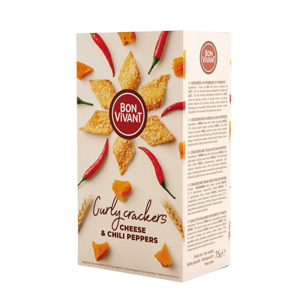 BON VIVANT - Crackers mit gereiftem Gouda & Chilischoten 75g