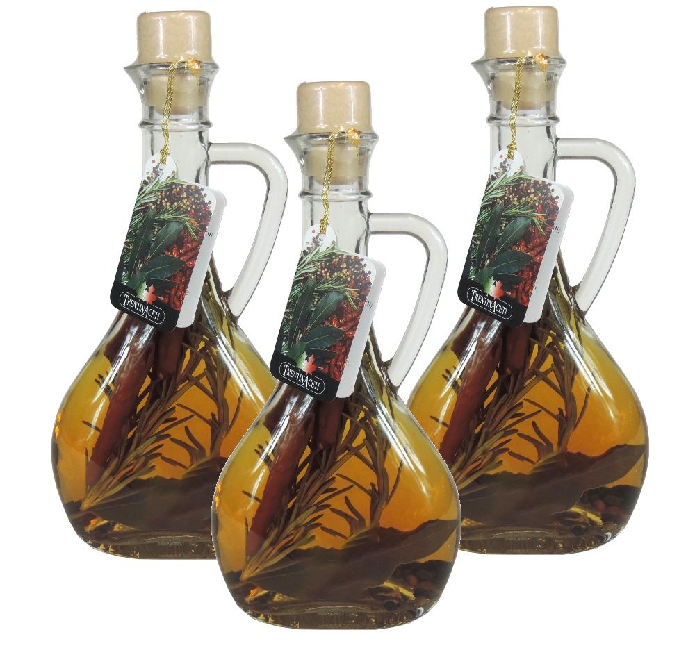 Kräuteressig - Weißweinessig mit Aroma - Kräuter Essig aus Italien - TrentinAcetia - 3x 250 ml