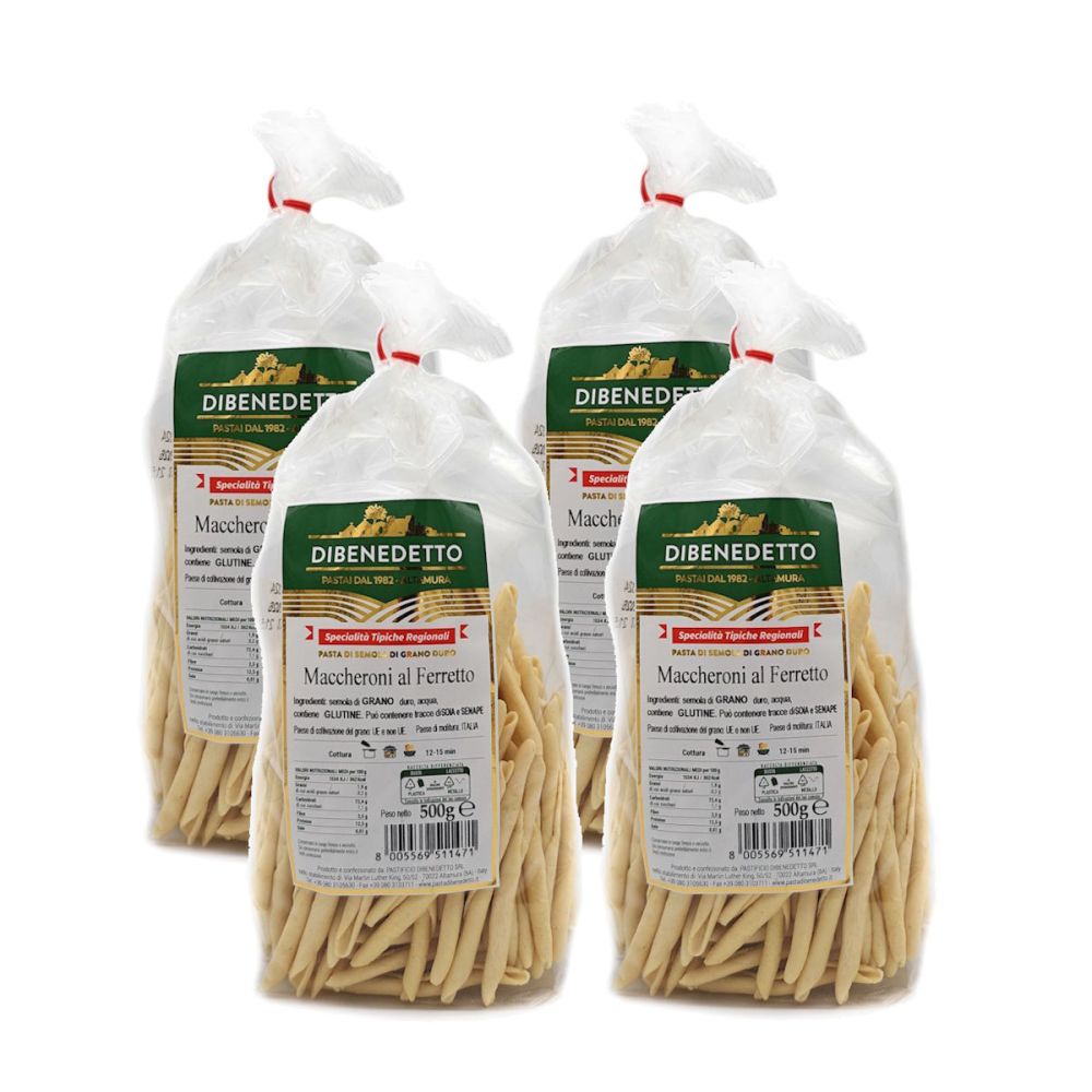 Frische Maccheroni al Ferretto Nudeln aus Italien von DIBENDETTO 4x 500g – trafila in bronzo - Handw