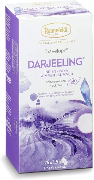 Ronnefeldt Teavelope "Darjeeling" - Bio Schwarztee, 25 Teebeutel, 37,5 g
