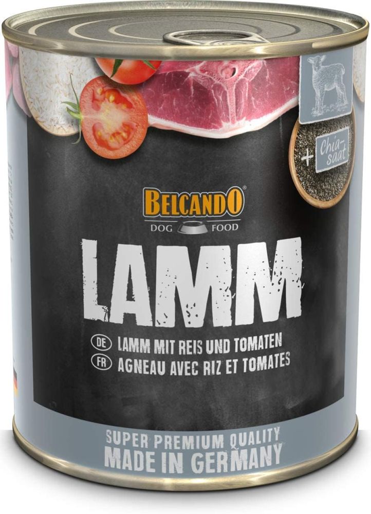 Belcando Super Premium Dose [6x800g Lamm mit Reis & Tomate] | Nassfutter für Hunde | Feuchtfutter Do