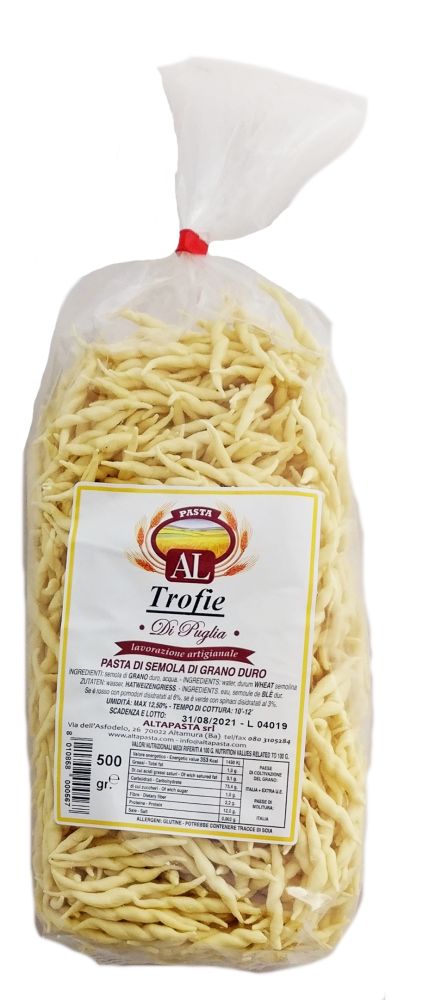 Frische Trofie Nudeln aus Italien 500g – trafila in bronzo - Trofiette