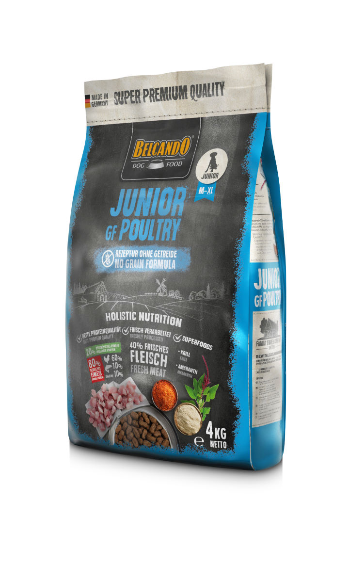 Hunde Trockenfutter - Junior Getreidefrei mit Geflgel 4kg - Belcando  Hundefutter - leichtverdaulich | OutdoorKult