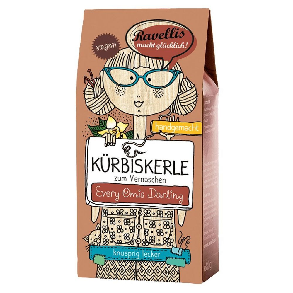 Ravellis Kürbiskerne mit Vanille & Zimt (80 g) - Bio