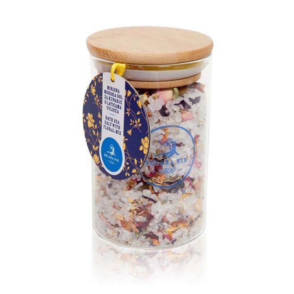 Solana Nin - Badesalz - Meersalz - Blumenmix - im Glas - 220g