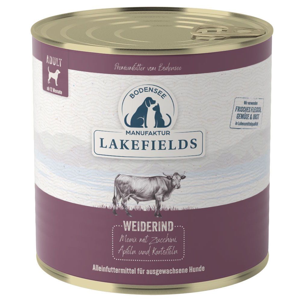 LAKEFIELDS MANUFAKTUR Nassfutter MENÜ RIND 61% Fleischanteil für Hunde