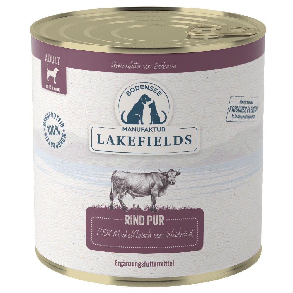 LAKEFIELDS MANUFAKTUR Ergänzungsfutter Rind PUR für Hunde