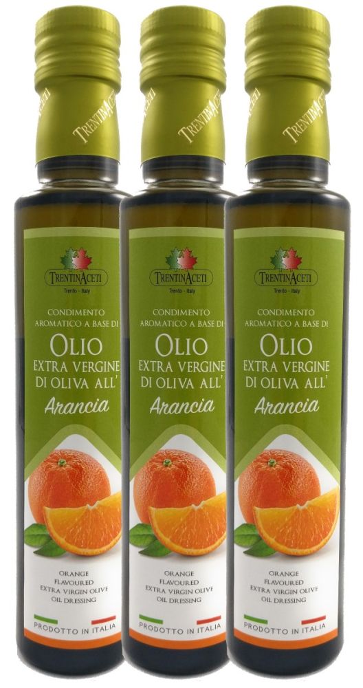 Extra Natives Olivenöl mit natürlichen Orangenaroma aus Italien - höchste Qualität - 3x250 ml