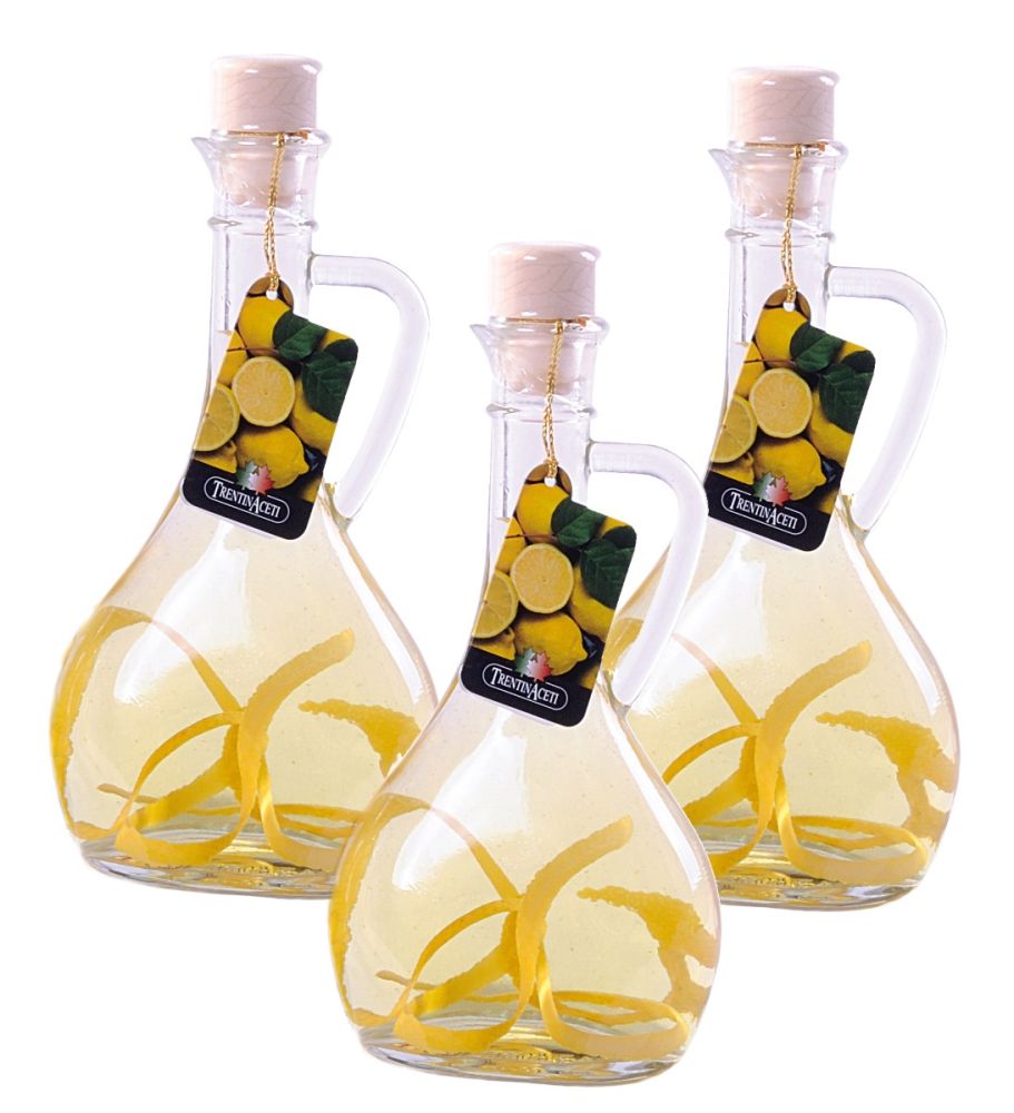 Zitronenessig - Weißweinessig mit Aroma - Zitronen Essig aus Italien - TrentinAcetia - 3x 250 ml