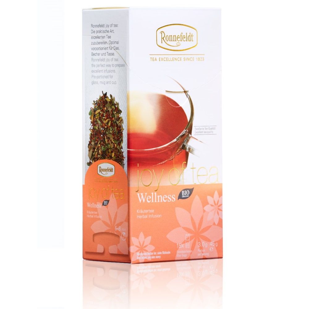 Ronnefeldt Rooibos Wellness Bio "Joy of Tea" - Kräutertee, 15 Teebeutel, 45 g