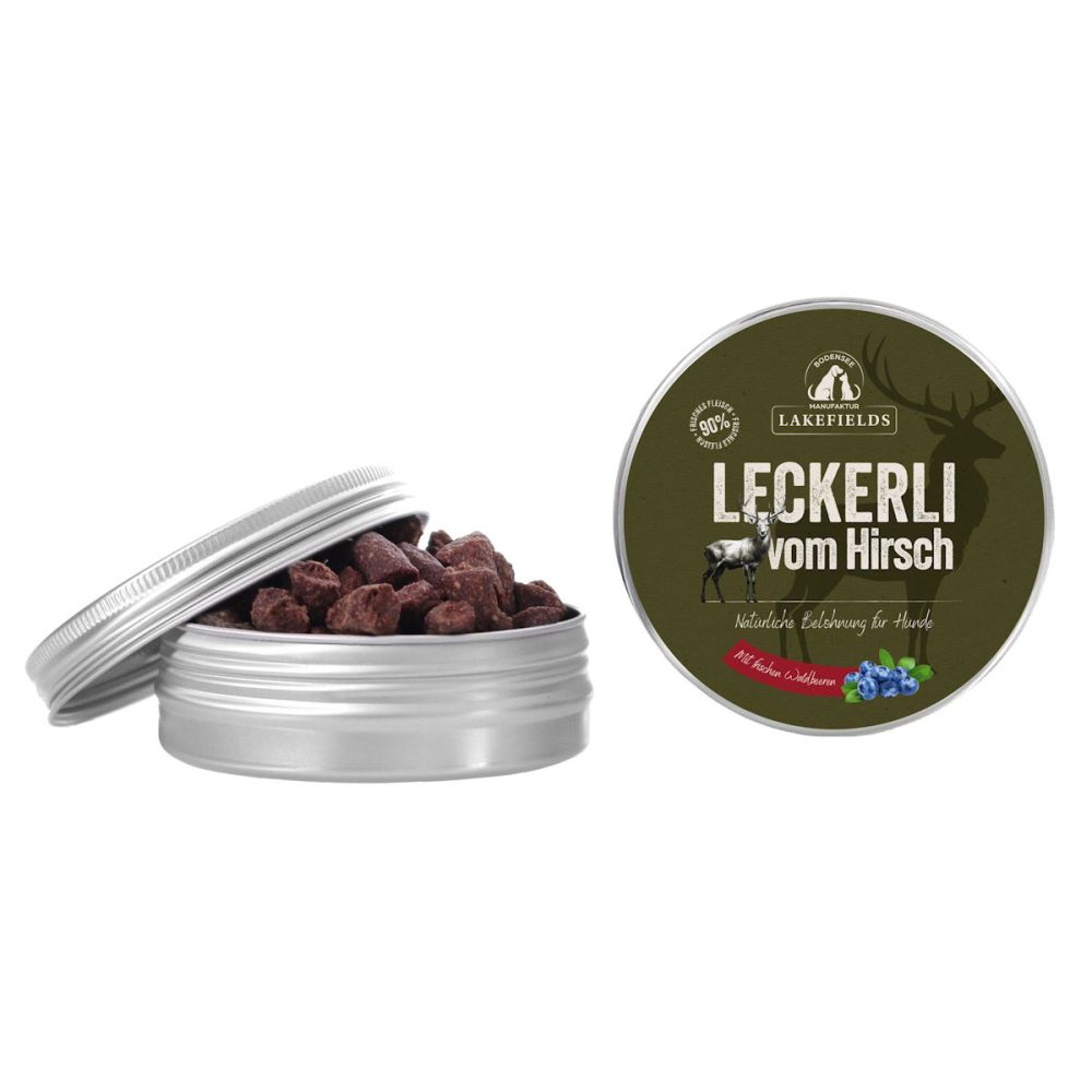 LAKEFIELDS MANUFAKTUR Snacks Trockenfleisch Leckerlei Hirsch 50g