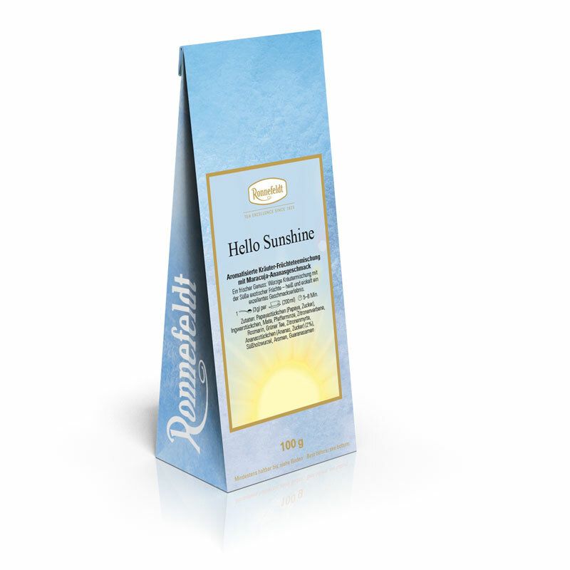 Ronnefeldt - Hello Sunshine - Aromatisierte Kräuter-Früchteteemischung mit Maracuja Ananasgeschmack