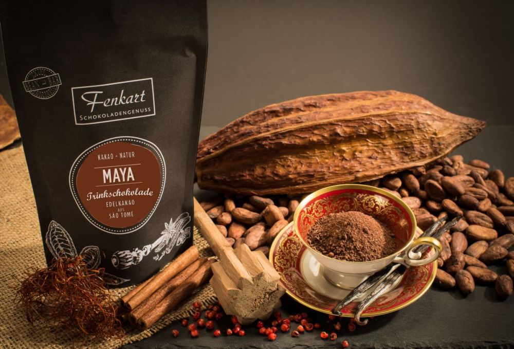 Trinkschokolade Maja 200g | Kakao Natur aus kräftigem Edelkakao aus Sao Tomé Principe