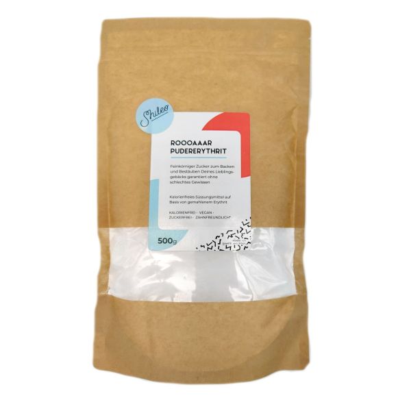 Shileo Pudererythrit - Tafelsüße auf Grundlage von gemahlenen Erythrit - 500g