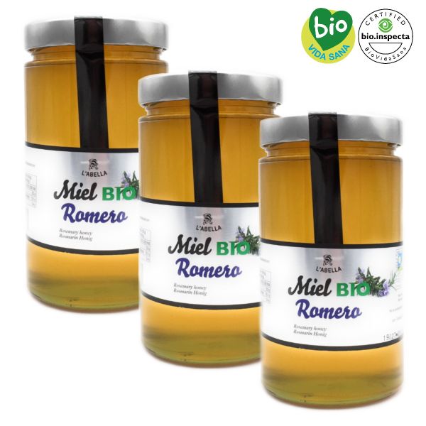 BIO Rosmarinhonig aus Spanien - Premium Qualität- reines Naturprodukt- 3 x 900 g