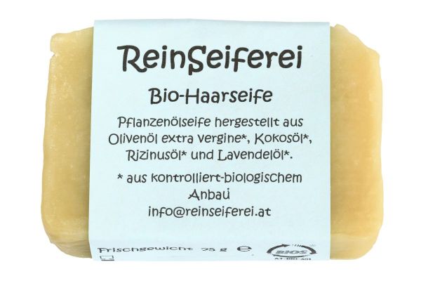 BIO - Haarseife - reine Naturseife - kalt gerührte Handseife aus Österreich - 75 g