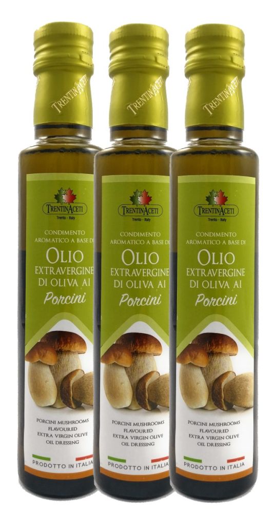 Extra Natives Olivenöl mit natürlichen Steinpilzaroma aus Italien - höchste Qualität - 3x250 ml