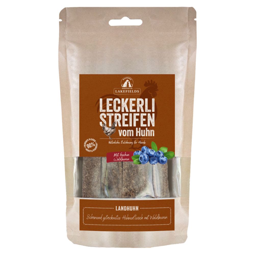 LAKEFIELDS MANUFAKTUR Snacks Trockenfleischstreifen vom Landhuhn 150g