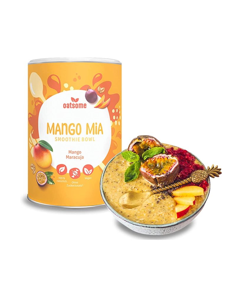 Oatsome - Mango Mia - Smoothie Bowl - Nährstoff Frühstück mit 100% natürlichen Zutaten & ohne Zusatz