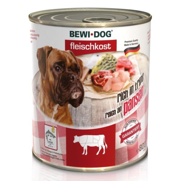 Bewi Dog - Hunde Fleischkost - Reich an Pansen - 800g