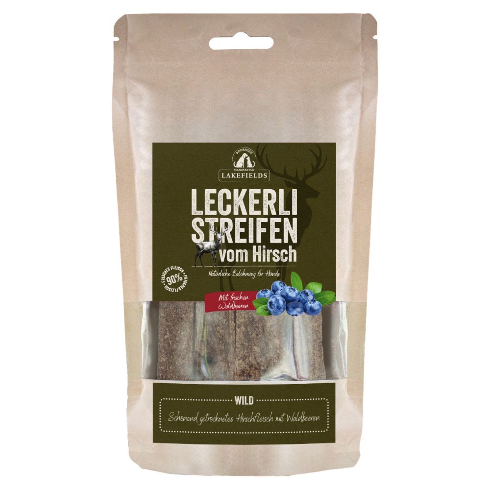LAKEFIELDS MANUFAKTUR Snacks Trockenfleischstreifen vom Hirsch 150g