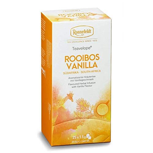 Ronnefeldt Teavelope "Rooibos Vanilla" - Kräutertee mit Vanillegeschmack, 25 Teebeutel, 37,5 g