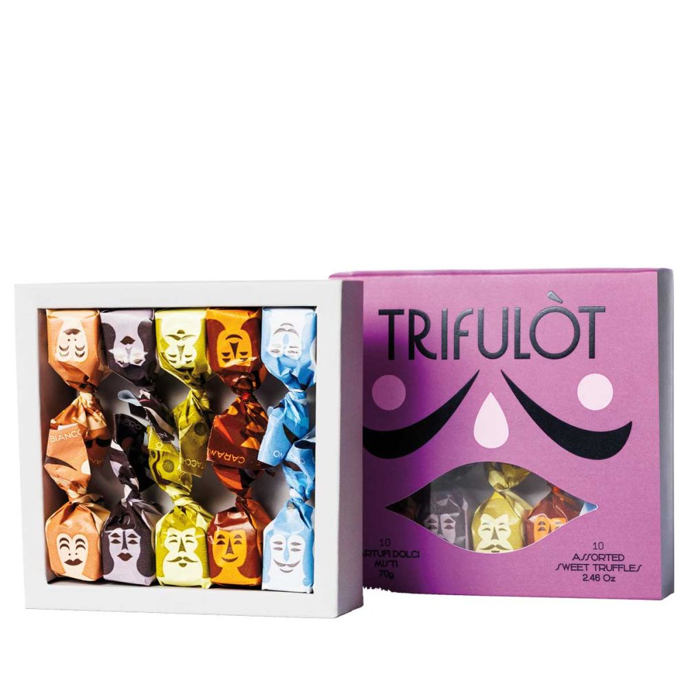 TRIFULOT - Tartufo Dolce Pralinenmischung 5 x 2 Stk. (Schwarz, Weiß, Pistazie, Karamell & Salz, Capp