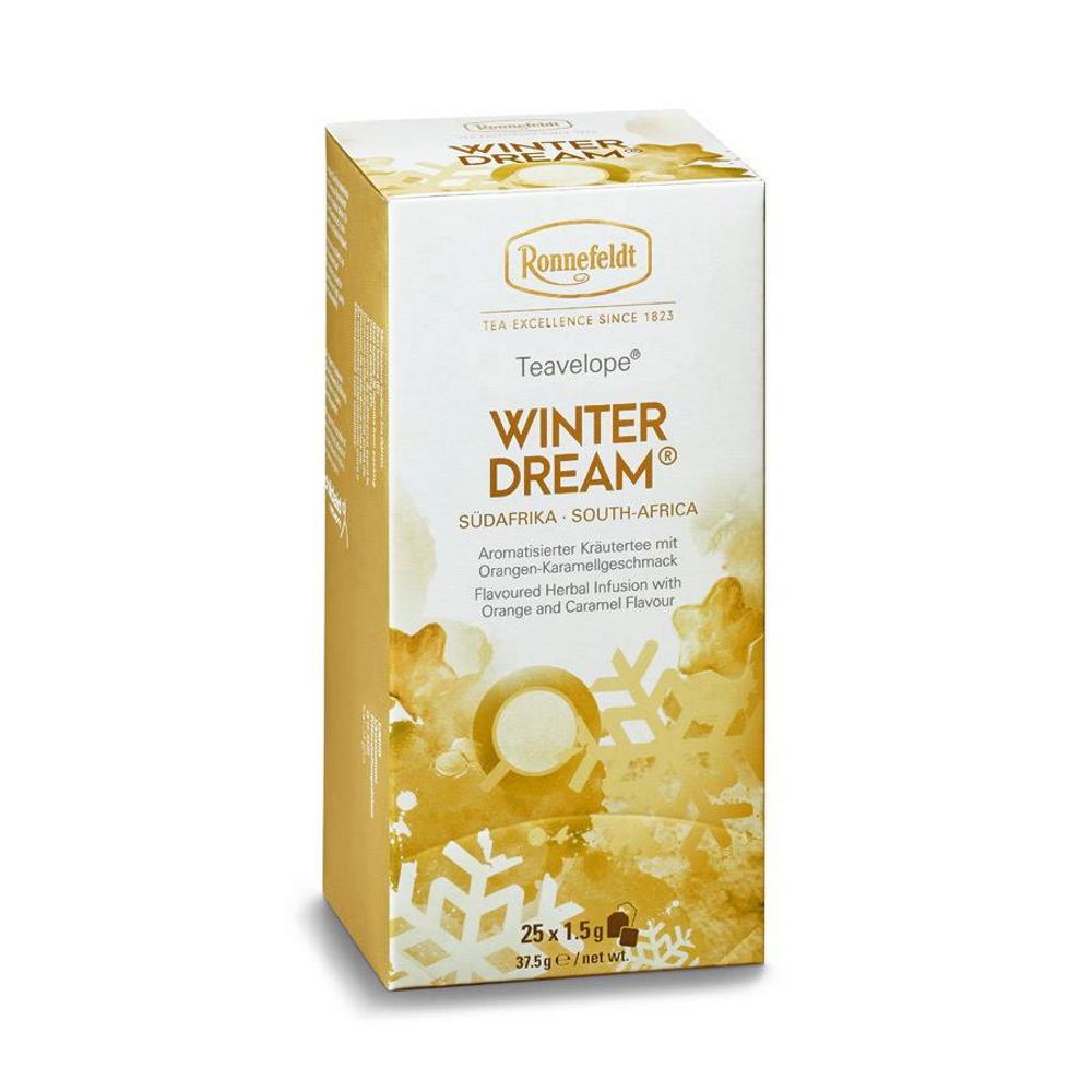 Ronnefeldt Teavelope "Winterdream" - Kräutertee mit Orangen-Karamellgeschmack, 25 Teebeutel, 37,5 g