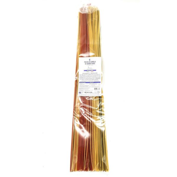 LA TRAFILATA lunghi Spaghetti Tricolori/Lange Spaghetti Tricolori 60cm - 500g LA TRAFILATA lunghi Spaghetti Tricolori/Lange Spaghetti Tricolori 60cm - 500g