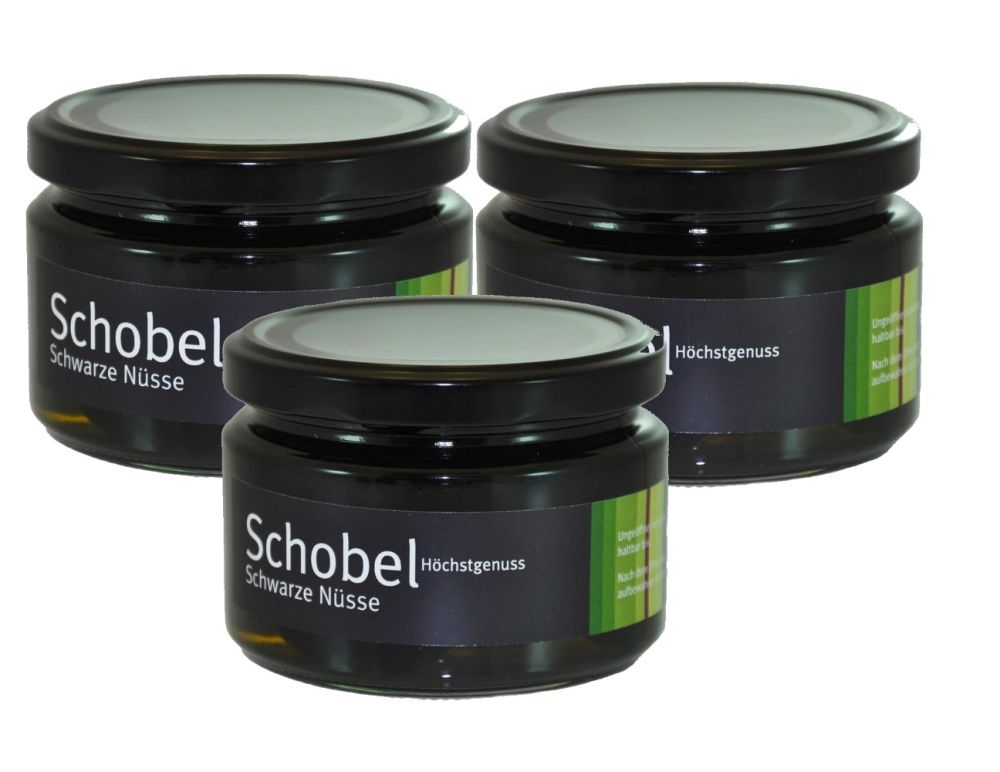 3x Eingelegte Schwarze Nüsse - Walnüsse nach altem Rezept - in einen süßen Kräutersirup 