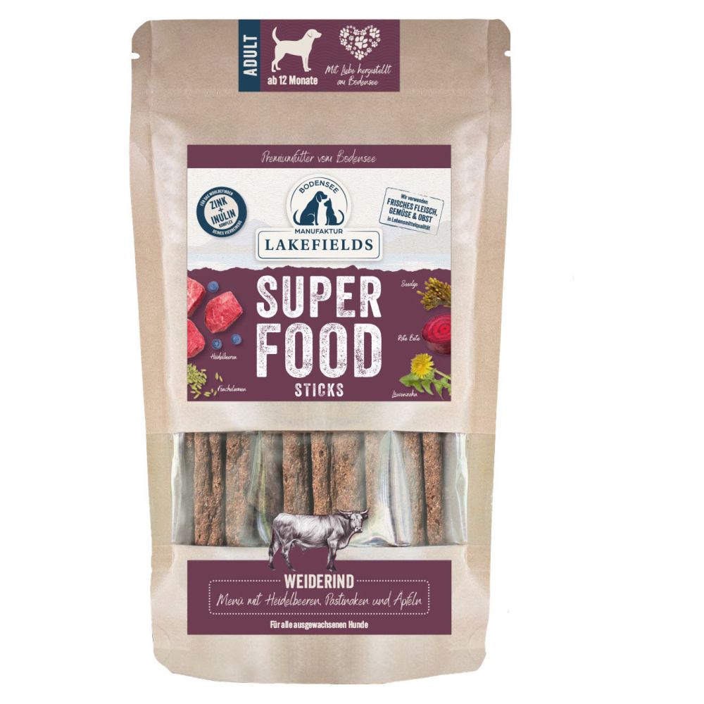 LAKEFIELDS SUPERFOOD Premium STICKS vom Rind 130g