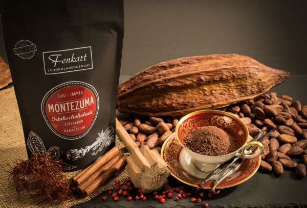 Trinkschokolade Chili Ingwer 200g | Montezuma Kakao Natur aus kräftigem Edelkakao aus Madagascar 