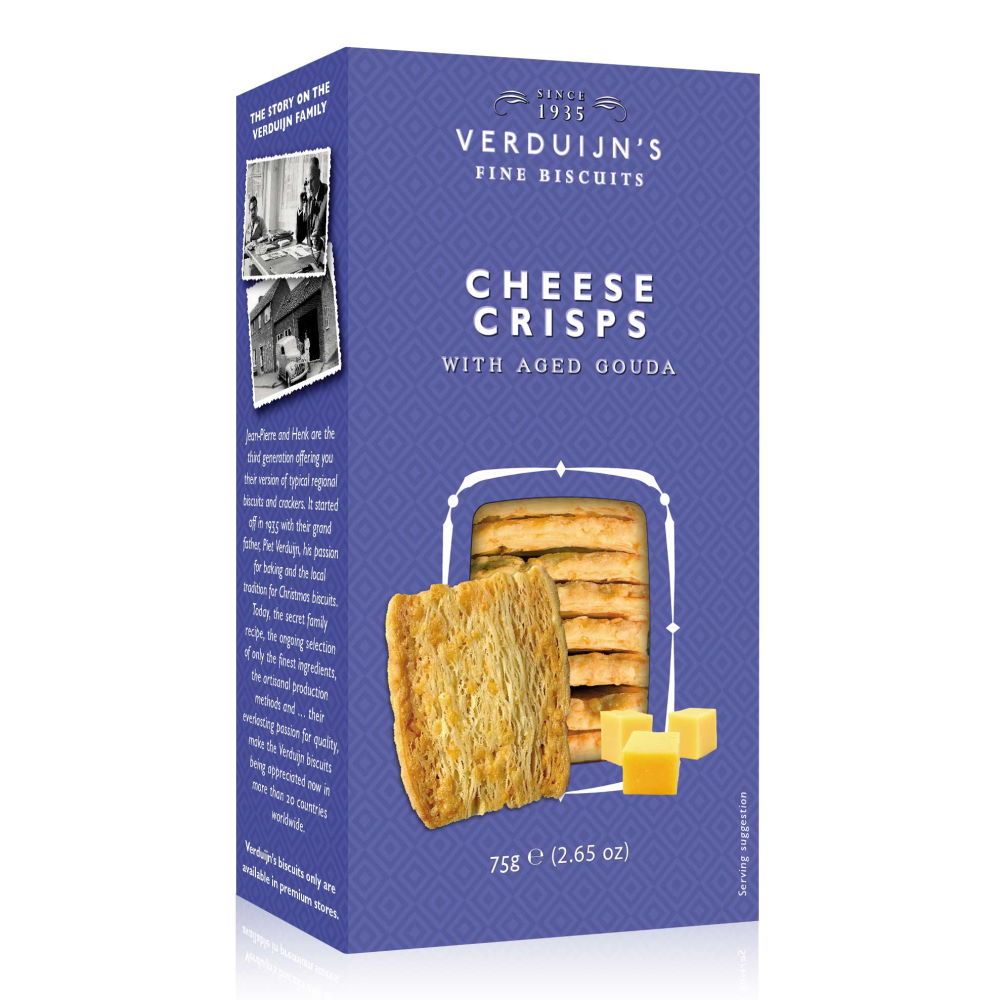 VERDUIJN'S - Gouda Crispy Käsegebäck aus der Niederlande - Holländische Waffeln 75 g