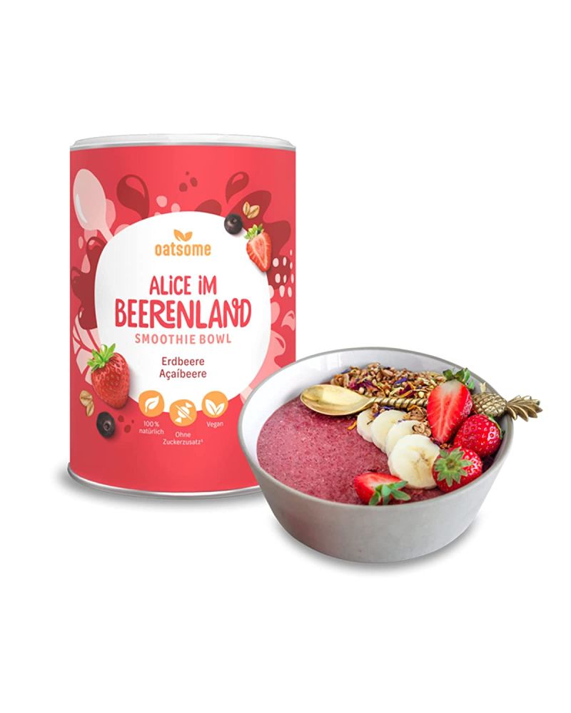 Oatsome - Alice im Beerenland - Smoothie Bowl - Nährstoff Frühstück mit 100% natürlichen Zutaten & o