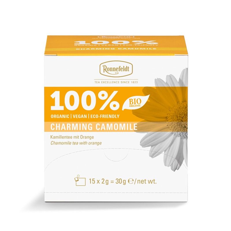 Ronnefeldt 100% Charming Camomile - BIO Kräutertee m. Orangengeschmack, 15 Teebeutel à 2 g, 30 g | O