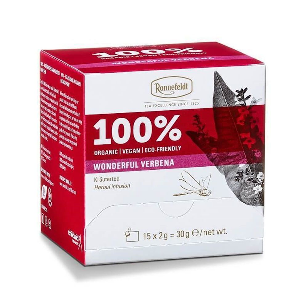 Ronnefeldt 100% Wonderful Verbena - BIO Kräutertee, 15 Teebeutel à 2 g, 30 g | Organic | Vegan | Eco