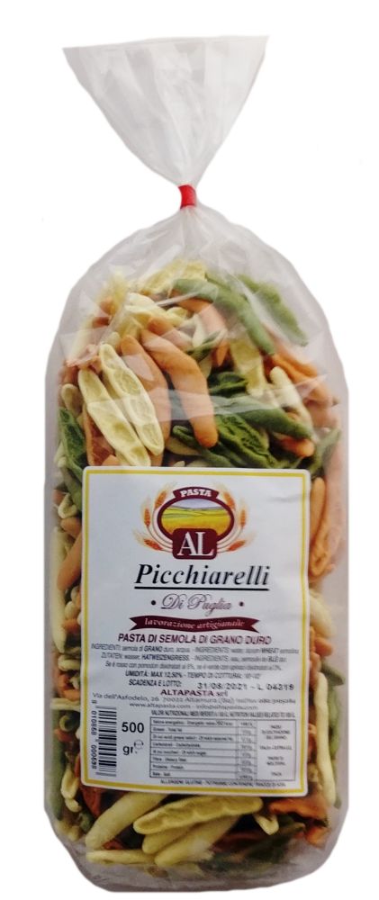 Frische Picchiarelli Tricolor Nudeln aus Italien 500g – trafila in bronzo