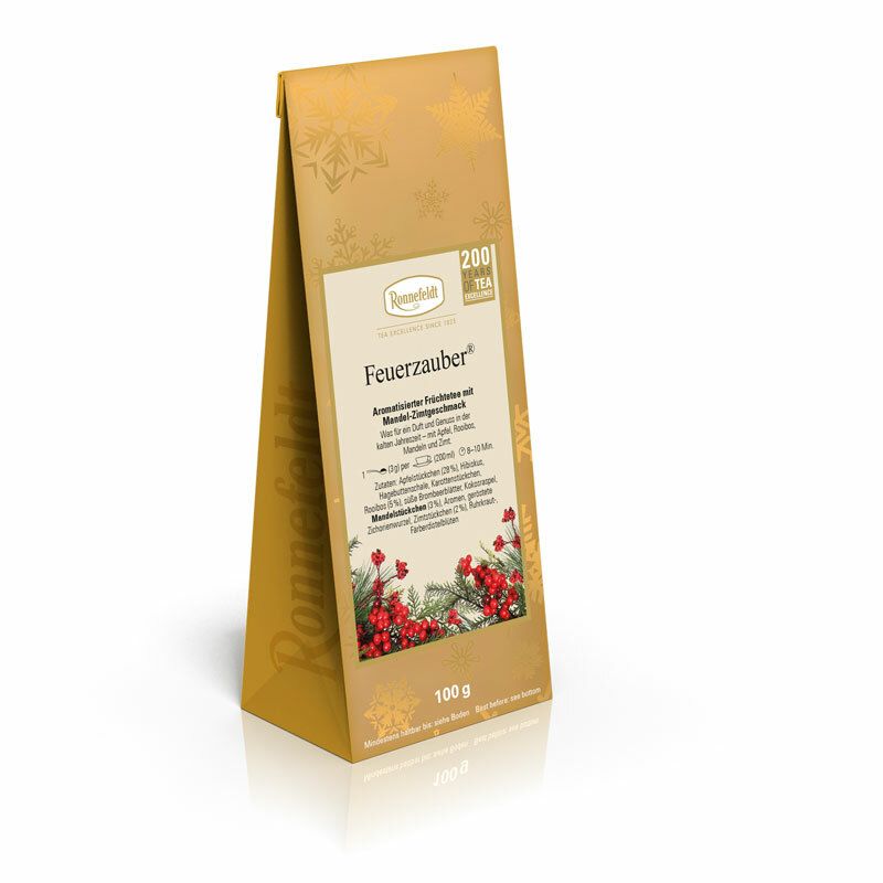 Ronnefeldt - Feuerzauber - Aromatisierter Früchtetee mit Mandel-Zimtgeschmack - 100g