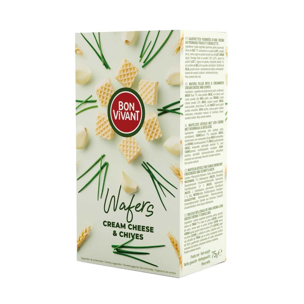 BON VIVANT - Waffeln mit Frischkäse & Schnittlauch Füllung 75g