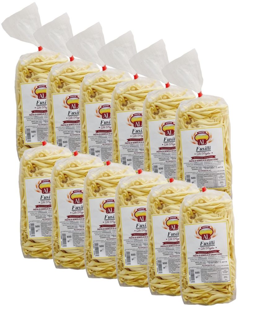 Frische Fusilli Nudeln aus Italien 12 x 500g – trafila in bronzo